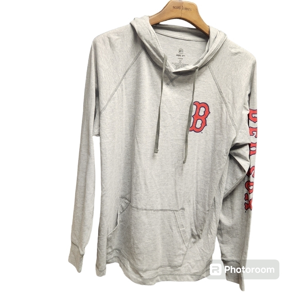MLB BOSTON RED SOX Hoodie T-Shirt-Genuine Merchandise Stitches Mens